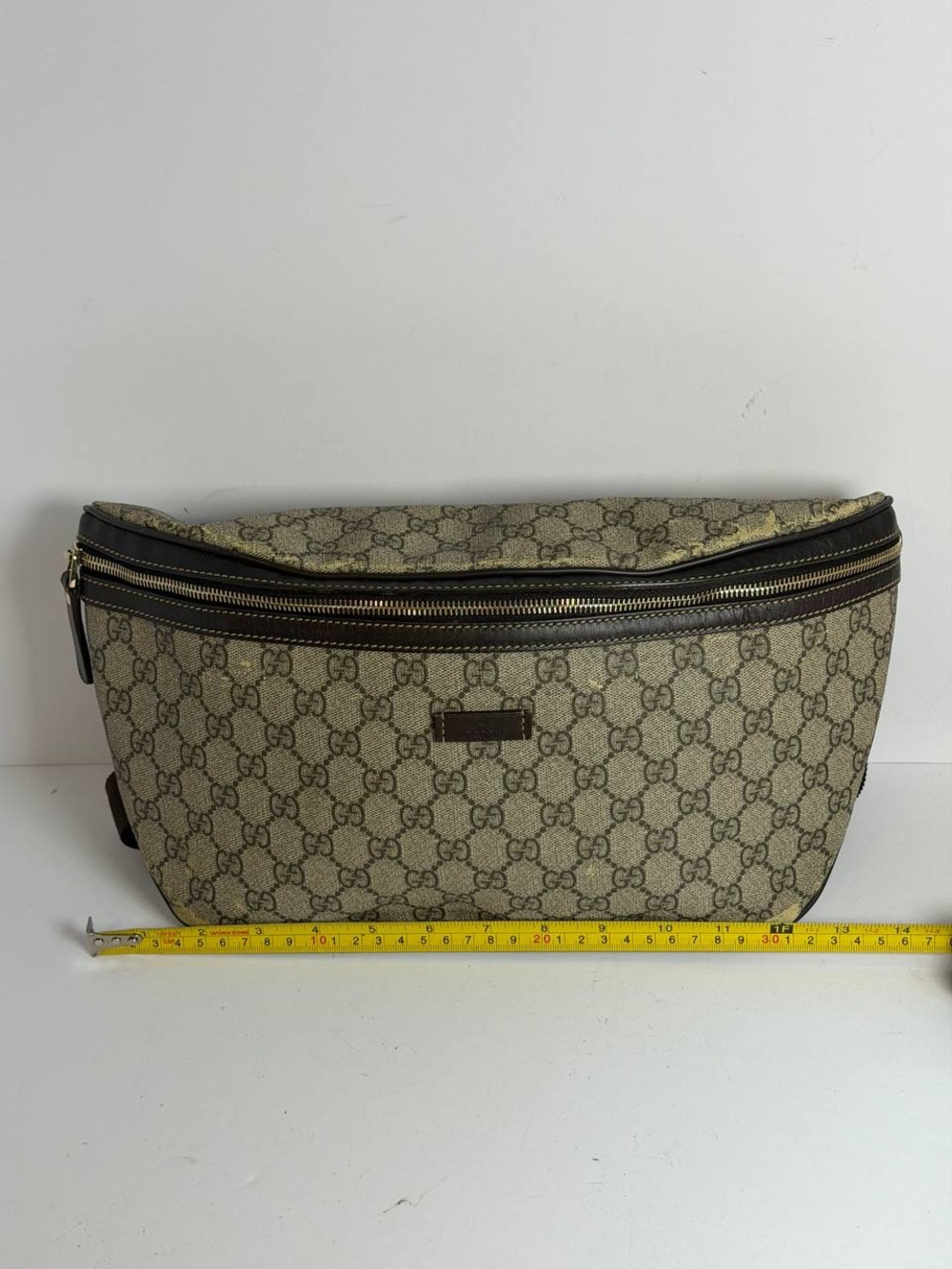 Gucci GG Supreme Beige Monogram Coated Canvas Belt Bum Bag - Picture 8 of 14